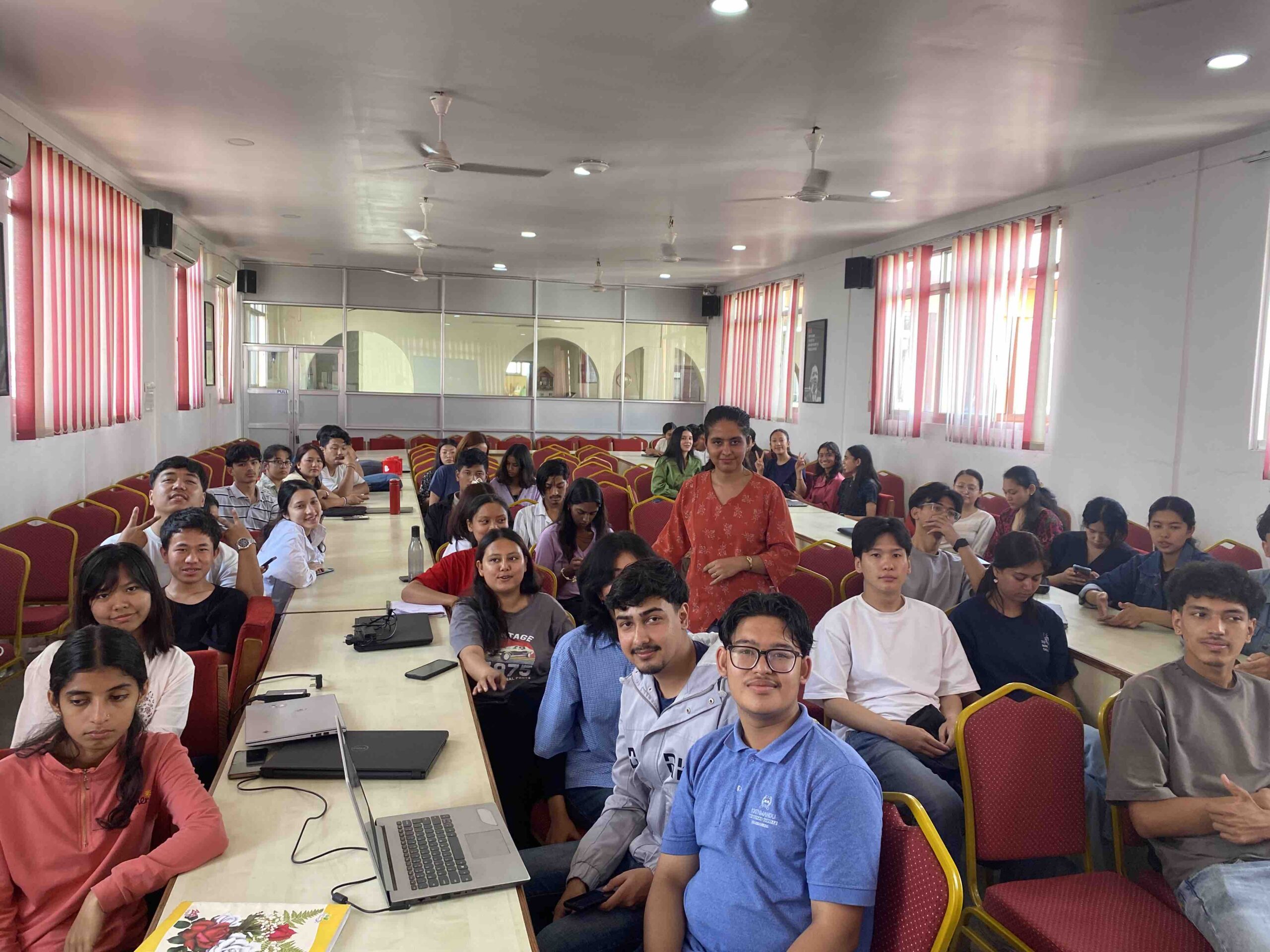 Miss Aditi Lamichhane conducted an insightful training session on “How to Write a Blog,” helping students enhance their creative and digital writing skills.
